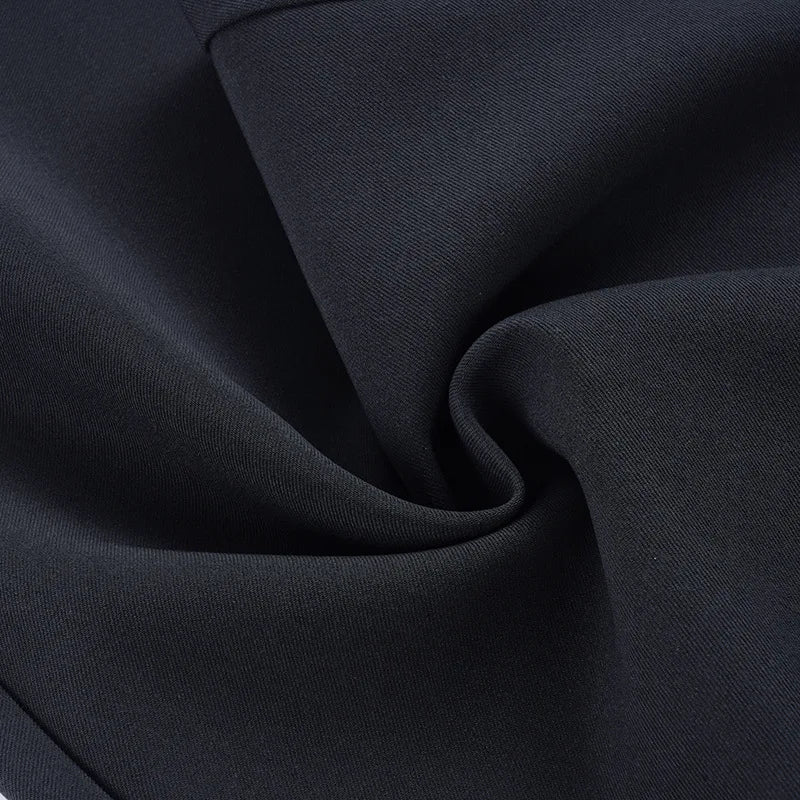 LIZAKOSHT  -  Y2K American Old Money Three Button Low Waist Slimming Slightly Flared Suit Pants Women Low Waist Loose Floor Hugging Wide Leg