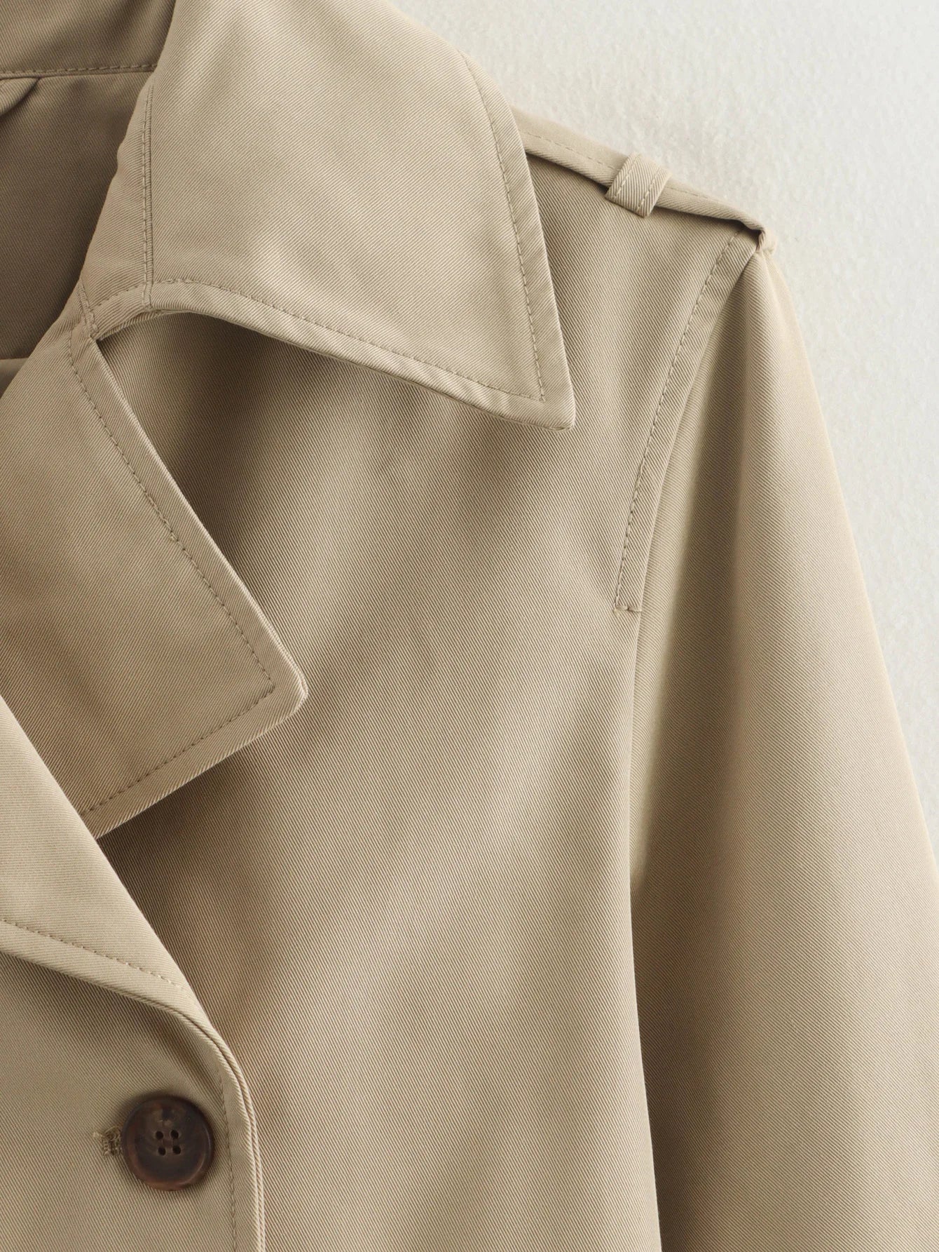 LIZAKOSHT  -  Short Women's Windbreaker Coat Chic Double-breasted Long Sleeve New Outerwear Lady Streetwear Windbreaker Jackets