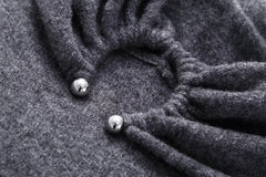 Lizakosht Women Winter Fashion Casual Fold Knitted Sweater Vintage Dew Shoulder Long Sleeve Female Pullovers Chic Tops