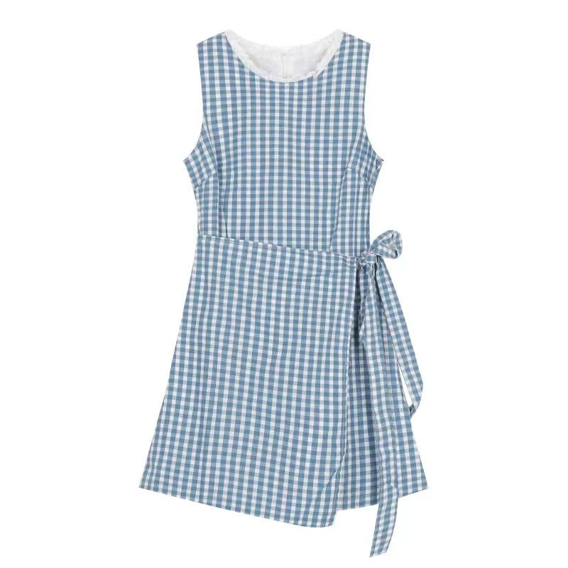 LIZAKOSHT  -  New Elegant Sleeveless Y2k Mini Dress Women 2000s Casual Outwear Short Party Dress Vintage One Piece Dress Korean Fashion