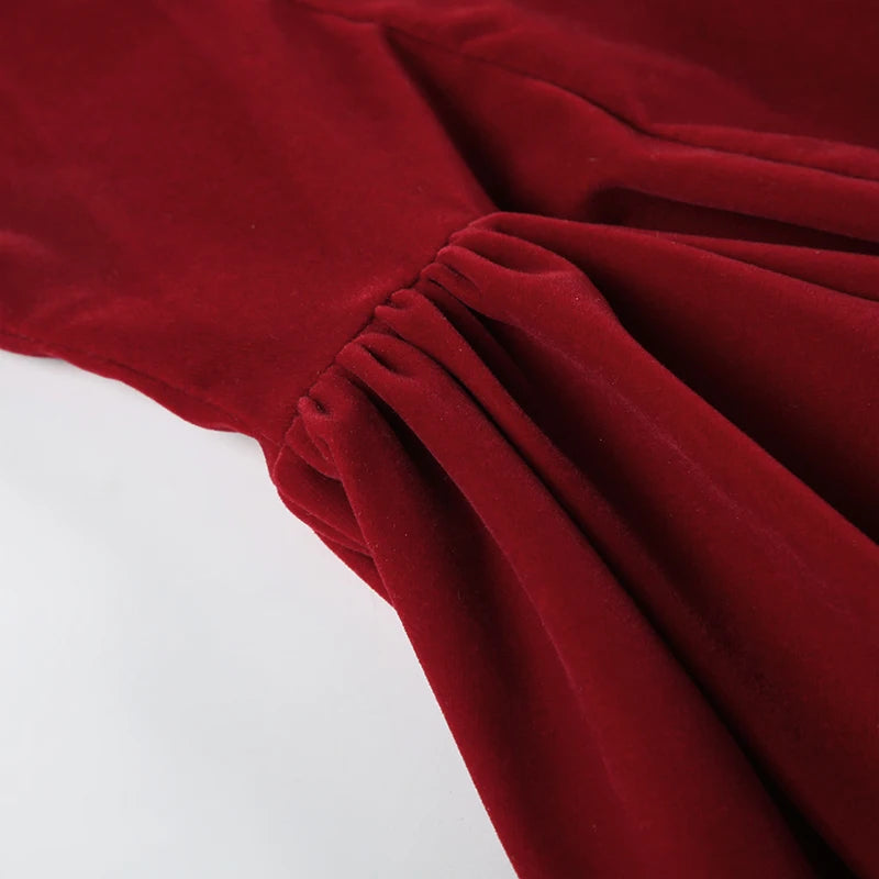 LIZAKOSHT  -  A-line Pleated Dress Party Holiday Red Backless Removable Bow Princess Dresses Coquette Aesthetic Mini Sundress Y2K