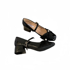 LIZAKOSHT  -  New Women's Shoes with Thick Heel, Square Toe, Shallow Mouth, High Heels, Mary Jane Single Shoes