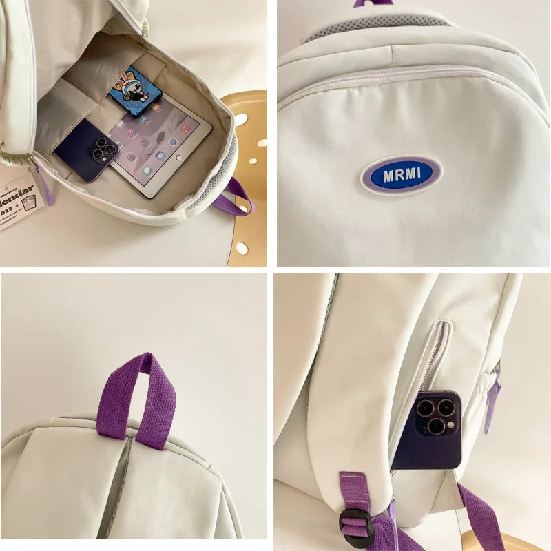 LIZAKOSHT  -  New Solid Color Woman Backpack Black Color Student Schoolbag For Teenage Girls Boys Female Rucksack High Quality Book Bag