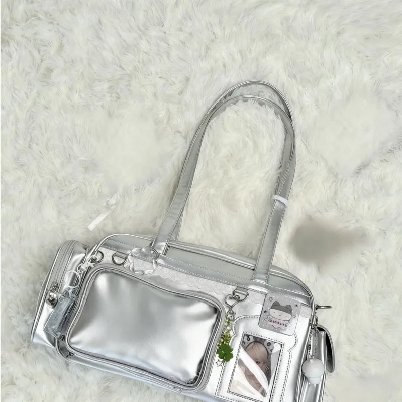 LIZAKOSHT  -  Sweet One Shoulder Tote Ita Bag Women's Fashionable Versatile Y2k Multi Style Large Capacity Transparent Outer Bag Crossbody Bag
