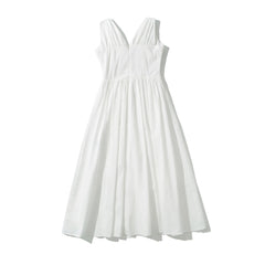 LIZAKOSHT  -  New European and American Holiday Style Hot Girl Sexy Deep V-neck Stitching Slim Figure Dress