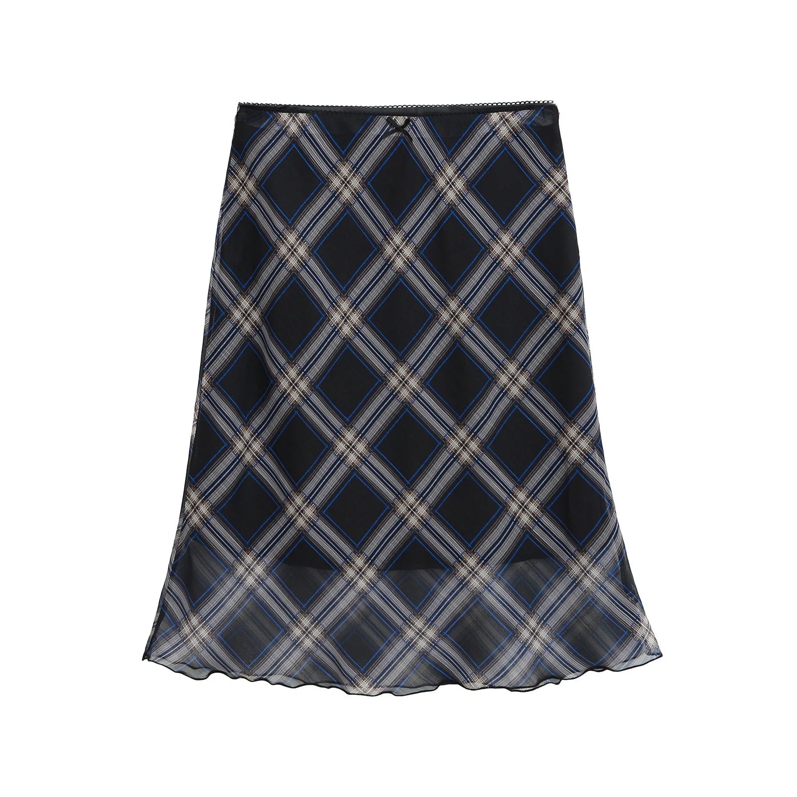 LIZAKOSHT  -  Elegant High-waisted Slimming Contrasting Half-skirt for Women with Bow Accents and A Draping Mid-length Dress