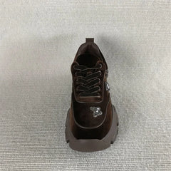 LIZAKOSHT  -  Shoes Women's Sneakers Summer Woman-shoes Platform New Roses Thick Sole Casual Retro Lace-Up Leisure Shoes Women Casual Sne