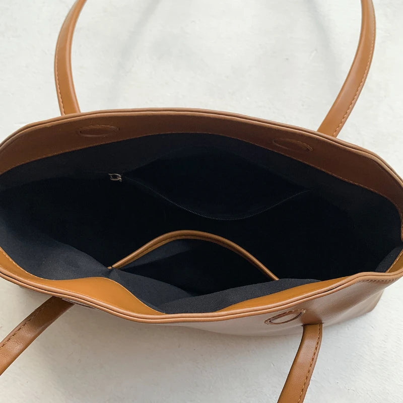 LIZAKOSHT  -  High Quality PU Baguette Shoulder Bag Women Vintage Underarm Handbag Fashion Daily Commute Tote Bag Guangzhou High Quality Bag