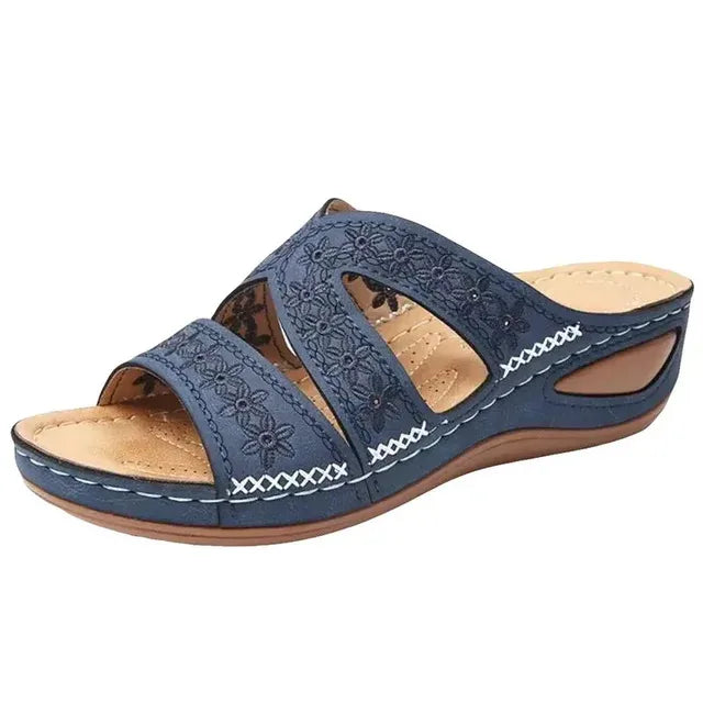 LIZAKOSHT  -  Summer Women Wedge Premium Orthopedic Open Toe Sandals Vintage Anti-slip Leather Casual Female Platform Retro Women's Shoes