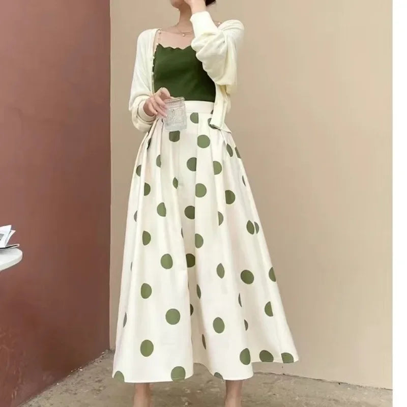 LIZAKOSHT  -  Female Skirts Cute Polka Dots Patchwork Women's Skirt Sales New in Harajuku Korean Style Clothing Vintage Y2k Streetwear
