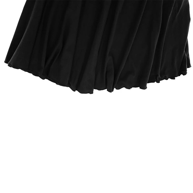 LIZAKOSHT  -  Spring Autumn Deep V Neck Flare Sleeve A-line Mini Dress New Fashion Slimming Chic Birthday Party Lady Night Out Vestidos
