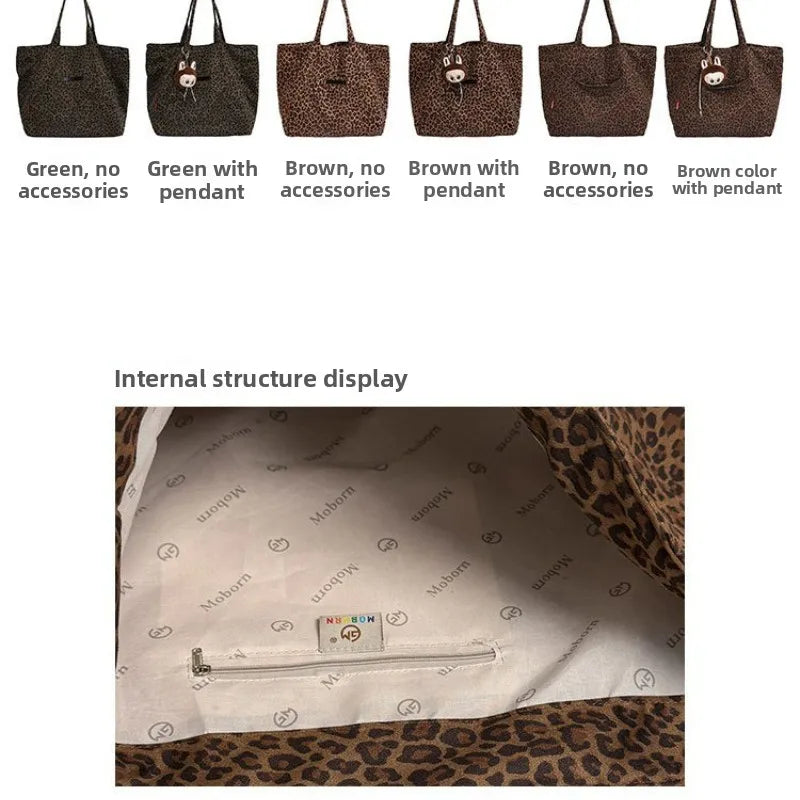 LIZAKOSHT  -  Retro Maillard Shoulder Bag Women Large Capacity Simple Tote Bag Winter Fashion Comfortable and Versatile Texture Storage Bags