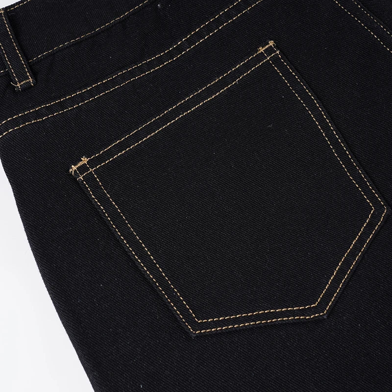 LIZAKOSHT  -  Retro Black Loose Wide Leg Denim Jeans Women's All-Match Low Waist Trousers Y2K Streetwear Denim Trousers Casual Outfit