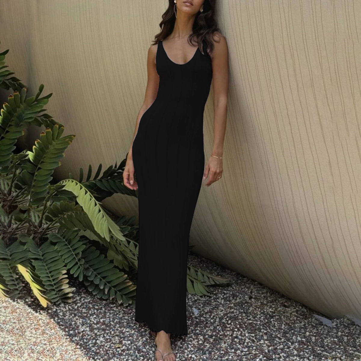 LIZAKOSHT  -  Knitted Elegant Women Long Backless Wrap Sexy Club Evening Party Dress Beach Party Summer Holiday Fashion Dress
