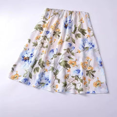 LIZAKOSHT  -  Europe and America 2024 Summer New French Retro Floral Lace Tie Bow Short Sleeve Dress