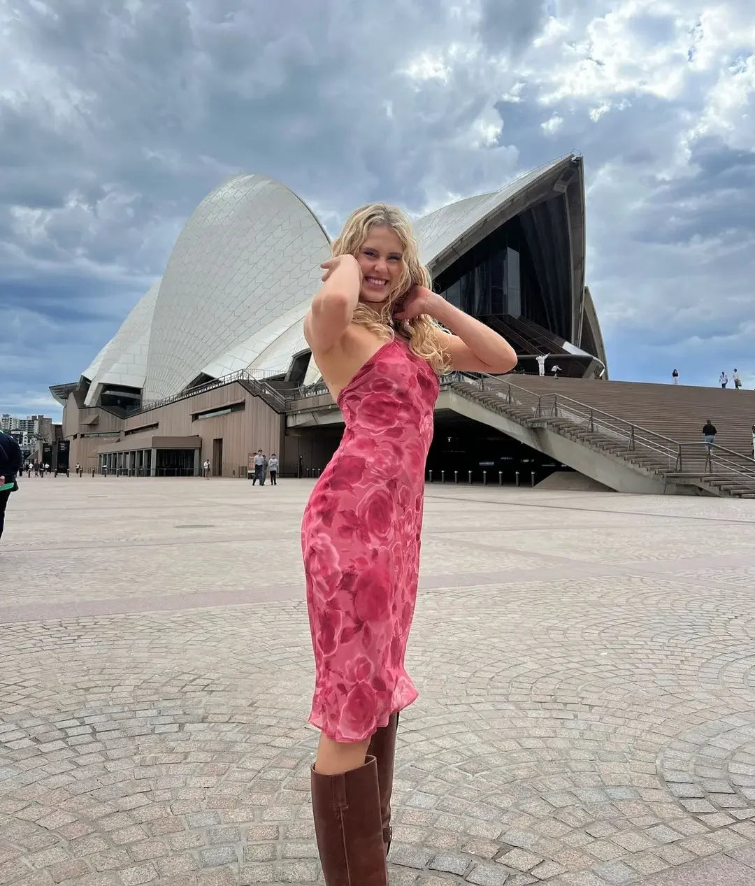 LIZAKOSHT  -  Women Sexy Floral Print Slim Halter Dress Chic Sleeveless Off-shoulder Backless Bodycon Dresses Lady Vacation Street Gowns
