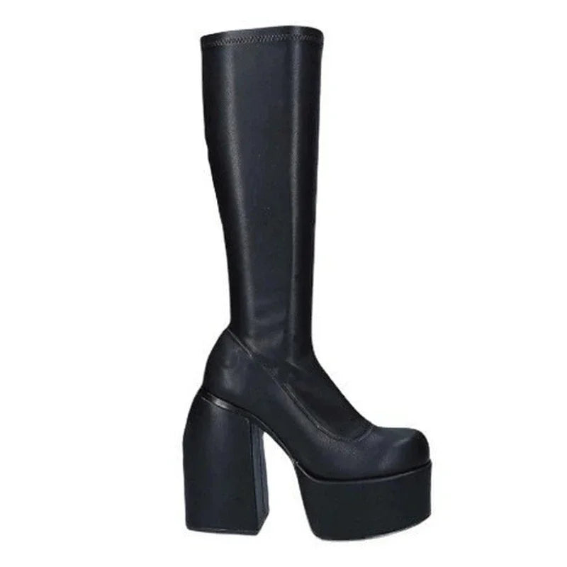 LIZAKOSHT  -  Plus Size 43 Brand New Ladies Platform Thigh High Boots Fashion Thick High Heels Over The Knee Boots Women Party Shoes Woman