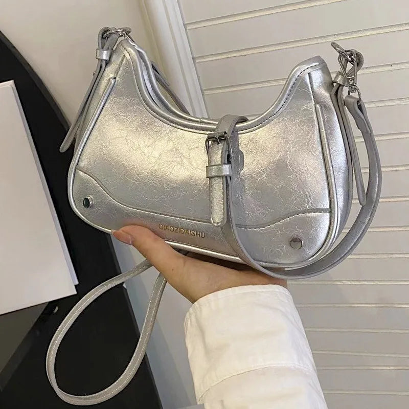 LIZAKOSHT  -  New Fashion Chain Women Underarm Shoulder Bag Korean Trend All Match Y2k Aesthetic Crossbody Bag Ladies Purses and Handbags