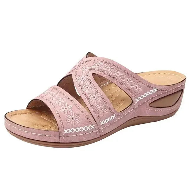 LIZAKOSHT  -  Summer Women Wedge Premium Orthopedic Open Toe Sandals Vintage Anti-slip Leather Casual Female Platform Retro Women's Shoes