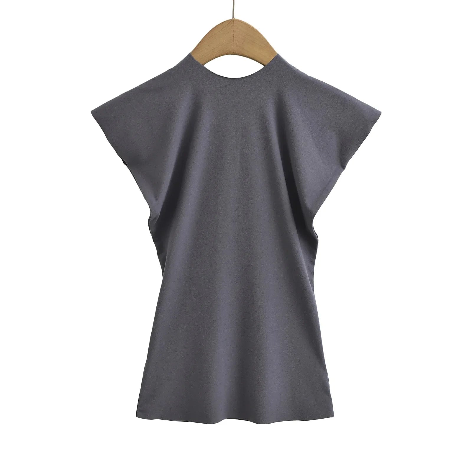 LIZAKOSHT  -  Minimalist Edgeless Brushed Cotton Short Sleeve T-shirt Women 2025 Spring Summer O-neck Stretchy Slim Fitted Top Hot Girls 56907