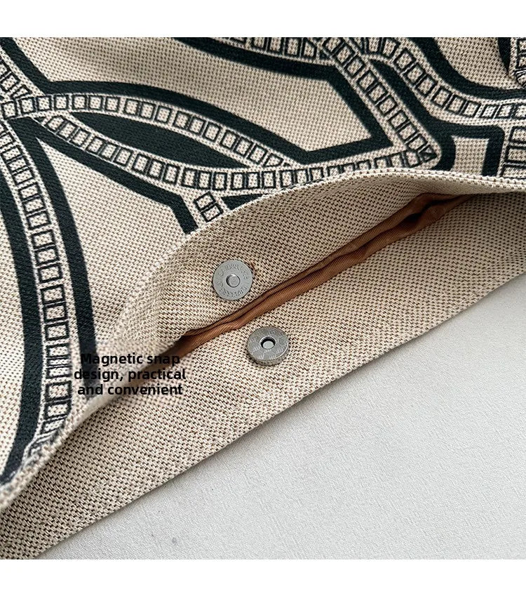 LIZAKOSHT  -  Retro Large Capaci Canvas Tote Bag Women's New Sle Lazy Faion Single oulder Bag Trendy Tot Bag Briti Sle Con...