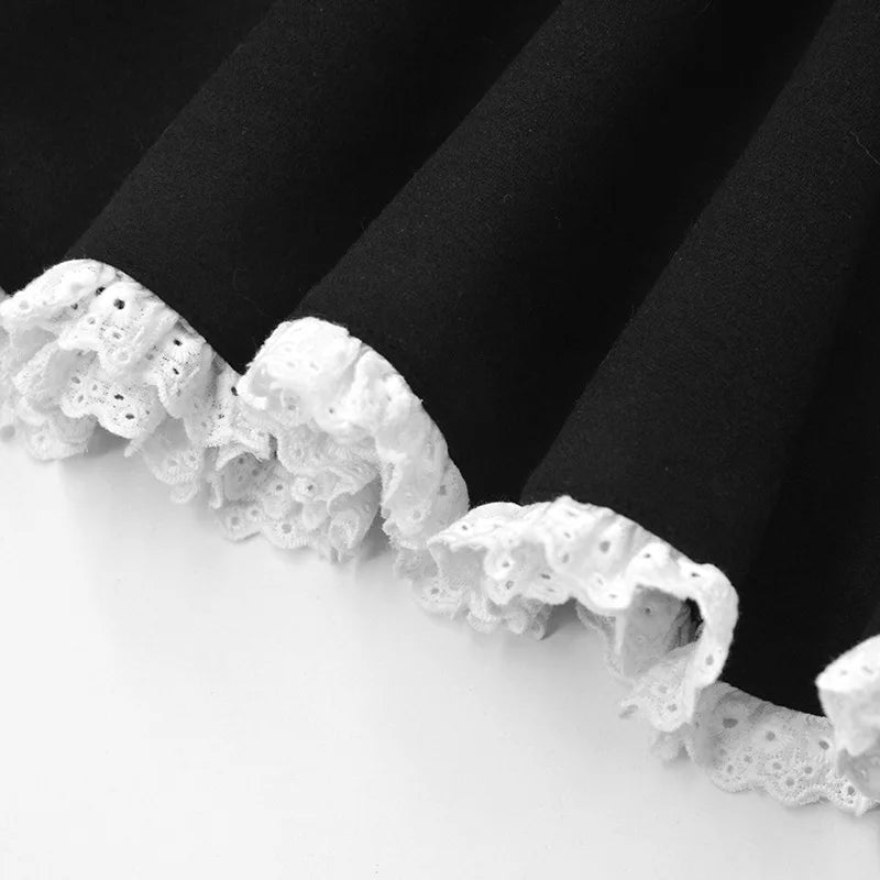 LIZAKOSHT  -  New Autumn Fashion French Streetwear Sexy A-LINE Dress Women Lace Slim Black Dress Female Clubwear Elegant Party Mini Dresses
