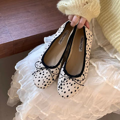 LIZAKOSHT  -  Fashion Round Toe Ladies Ballet Flats Female Slip On Footwear Shoes Butterfly-Knot New Spring Summer Flat With Shoes For Women