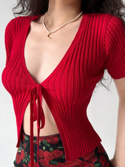LIZAKOSHT  -  Summer Two Pieces Set Casual Grunge Knitted Bandage Slim Crop Top+Y2k Aesthetic High Waist Streetwear Women Printing Mini Skirts