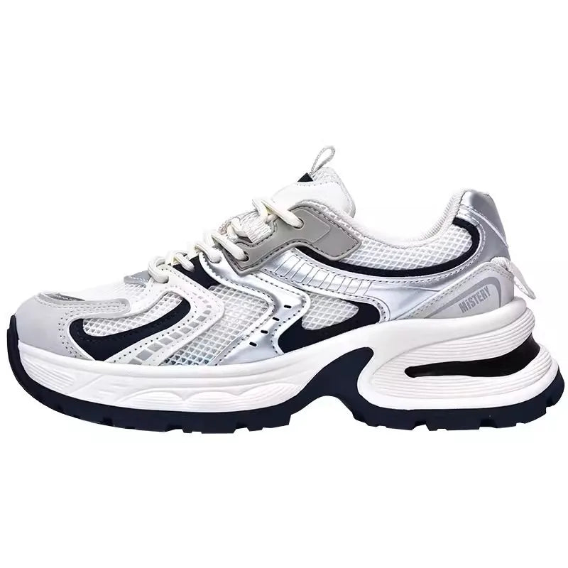 LIZAKOSHT  -  Women's Mesh Chunky Sneakers Breathable Platform Dad Shoes  Retro Streetwear Fashion Lace Up Thick Sole Casual Running Shoes