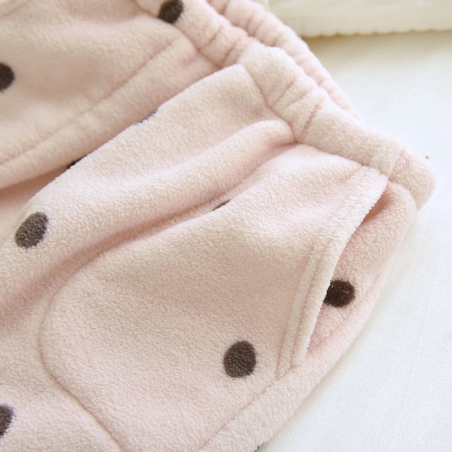 LIZAKOSHT  -  Winter Polar Fleece Women Trousers Sleep Pants NEW Woman Pajamas Pants Polka Dot Bottoms Sleepwear Women Homewear