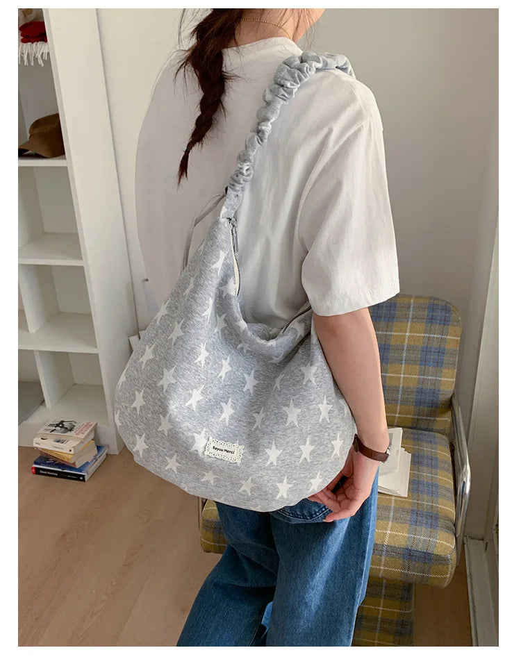 LIZAKOSHT  -  New Fashion Striped Commuter Bag Large Capacity Women's Simple Underarm Ladies Single Shoulder Bag Urban Minimalist Style