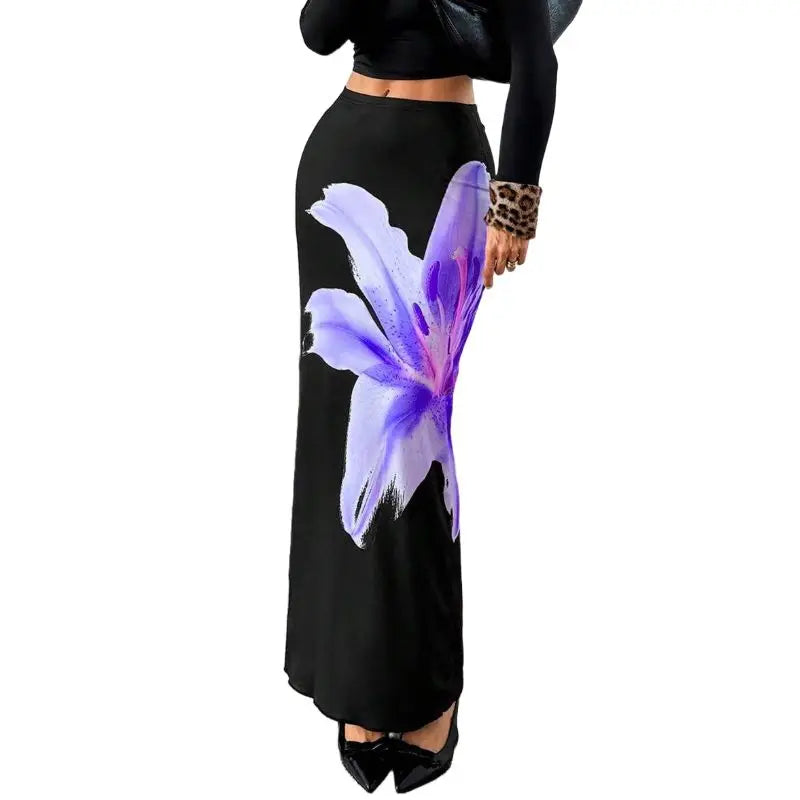LIZAKOSHT  -  Fashion  Butterfly Printed Skirts Womens Long Skirts For Women Summer Ladies Jupe Bodycon Knit Hip Skirt Beach Saia