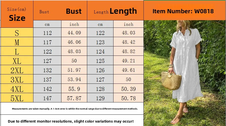 LIZAKOSHT  -  Casual Cotton Linen Midi Dr Women's Mid-Length Dr Comfortable Breathable Summer Dr Fairy T Sle ort Sve