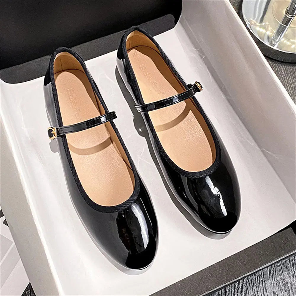 LIZAKOSHT  -  Size 41 Chic Red Ballet Flats Shoes Women Woman Trend Summer New Designer Cozy Walking Office Lady Mary Jane Shoes Mujer