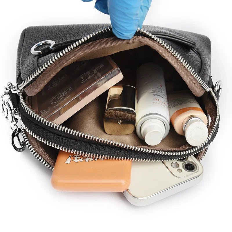 LIZAKOSHT  -  Luxury women Shoulder Crossbody Bag small PU leather Ladies Messenger bag Handbag Multi-layer Cell phone wallet bolsos