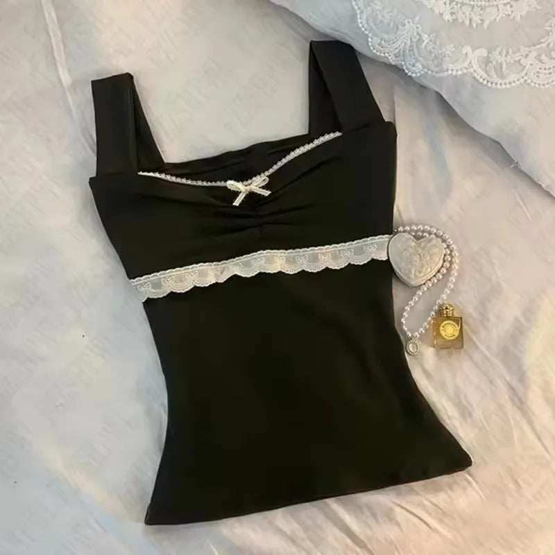 LIZAKOSHT  -  Sexy Fashion Casual Elegant Slim 2000s Retro Camisole Top Chic Women's Crop Tops Punk Hip Hop Rock Girls Streetwear