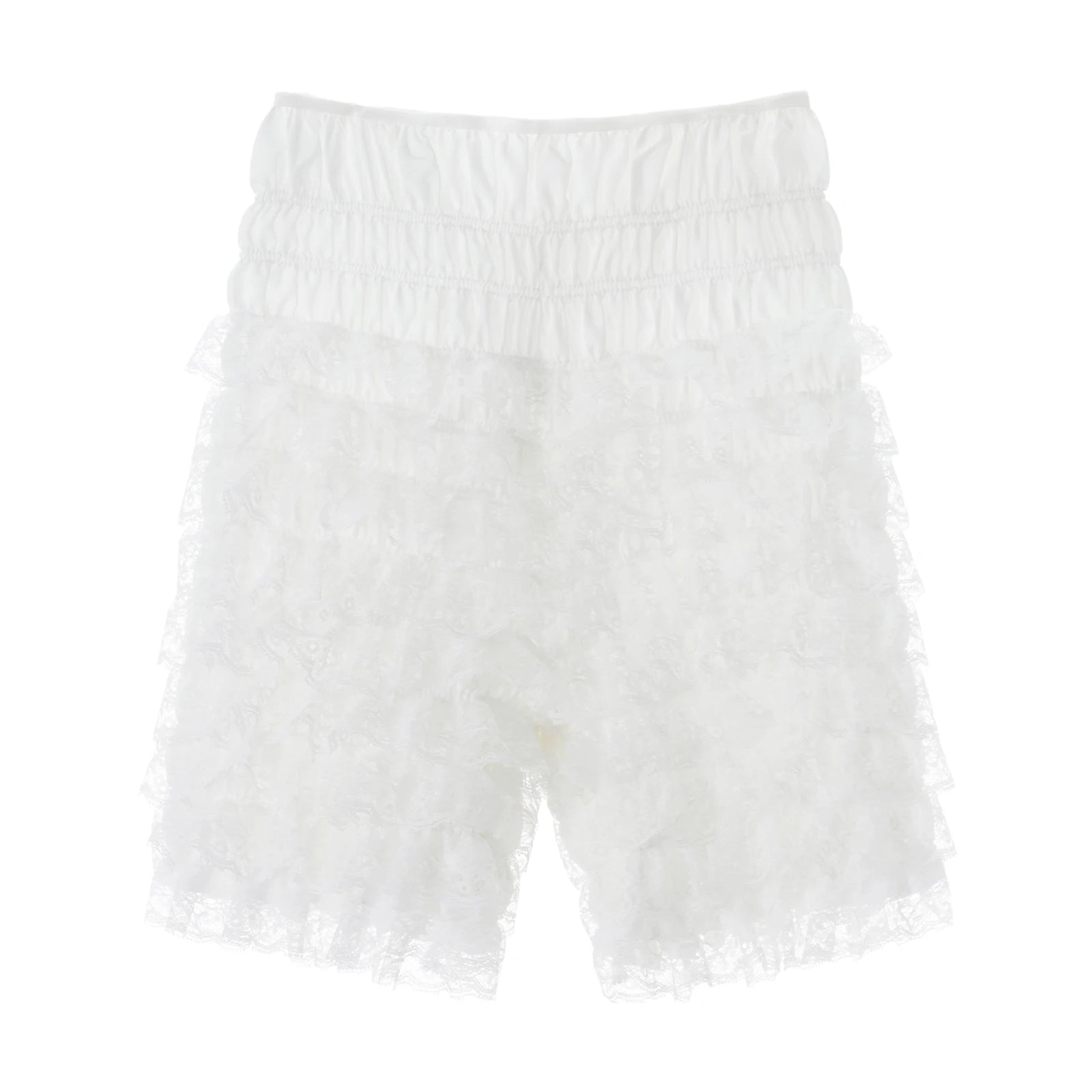 LIZAKOSHT  -  Y2K Women's Lace Trim Shorts Layered Ruffle Trim Bloomers Shorts Cute Lolita Pumpkin Pants Pettipants Streetwear