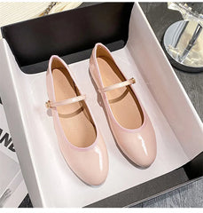 LIZAKOSHT  -  Size 41 Chic Red Ballet Flats Shoes Women Woman Trend Summer New Designer Cozy Walking Office Lady Mary Jane Shoes Mujer