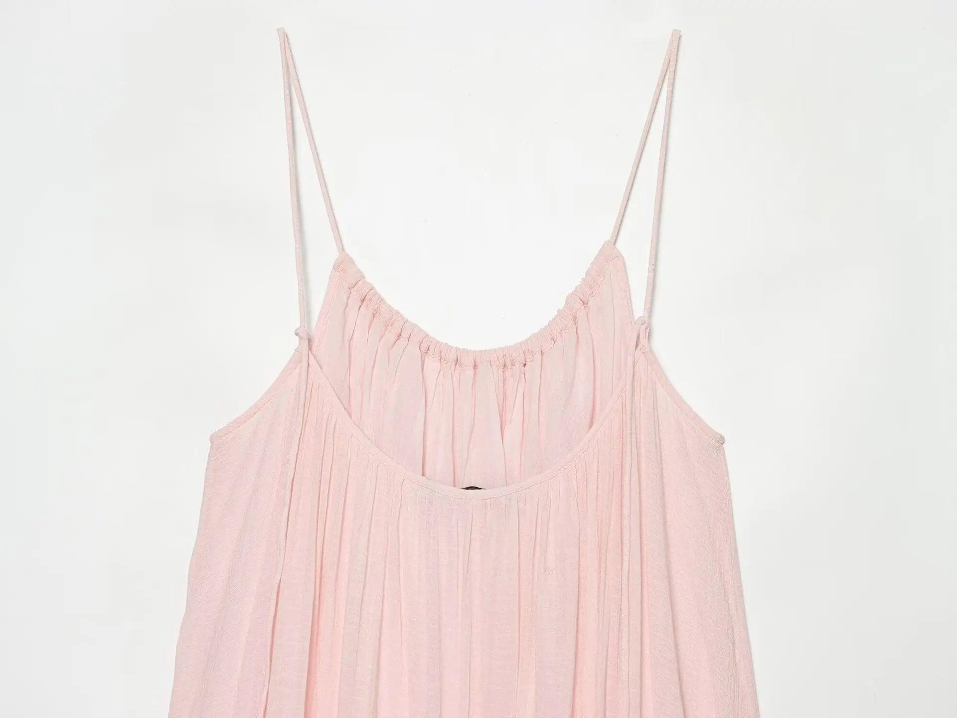 LIZAKOSHT  -  BOHO Women Wrinkled Pink Lacing Up Bow Strap Sling Dress O neck Loose Straight Midi Long Dresses Holiday Summer Sun Robe