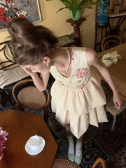 LIZAKOSHT  -  Women Sleeveless Floral Print Summer Dress Lady Mini Short Casual Dress Lady Casual Street Chic France Vestidos