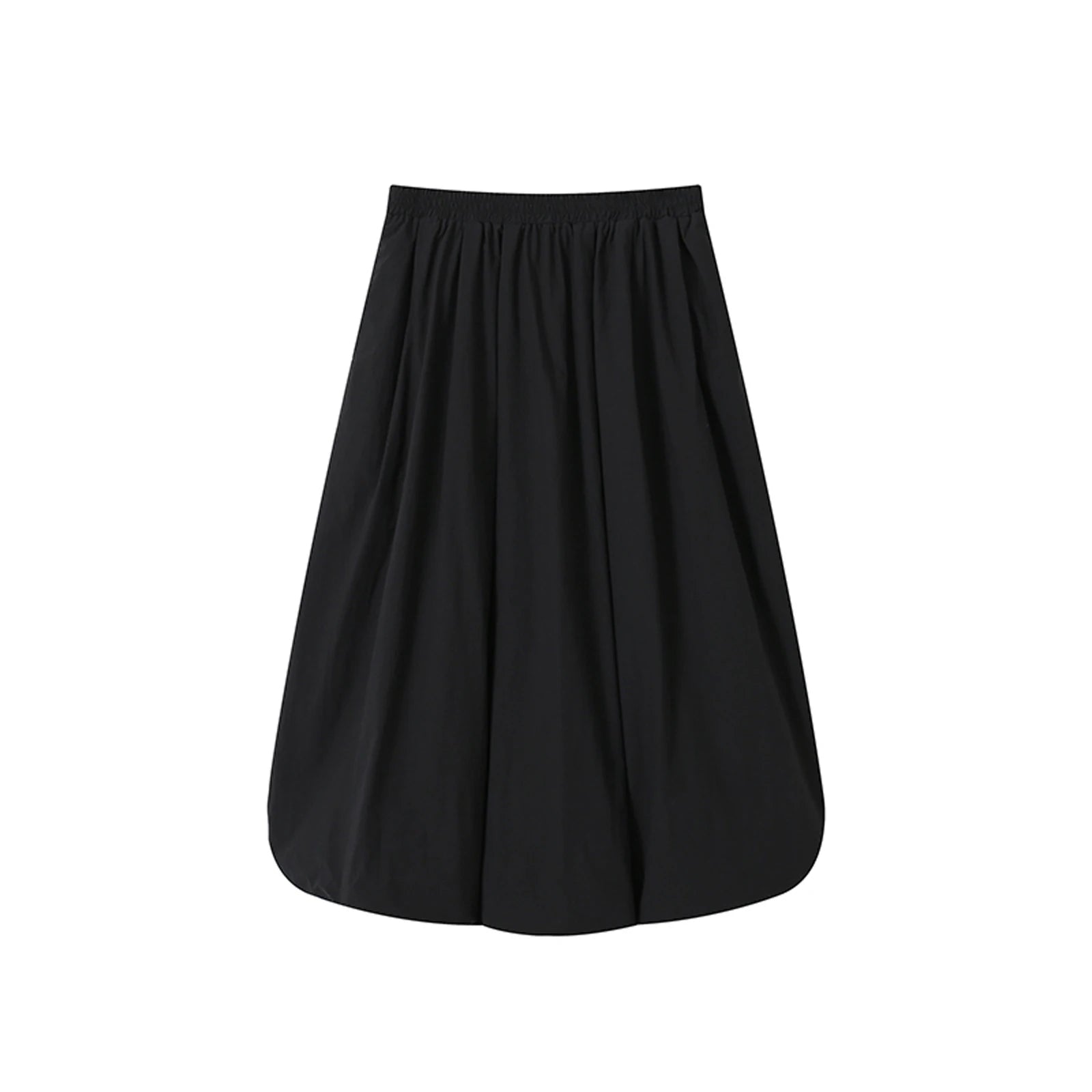 LIZAKOSHT  -  Long Skirt Women Elegant Solid Elastic Waist A-line Vintage Korean Fashion Loose Balloon Maxi Skirt Casual Y2K Streetwear