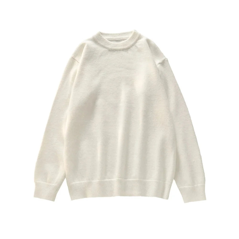 LIZAKOSHT  -   Pink Knitted Pullover Tops Autumn Winter O-neck Women's Sweater Long Sleeves Solid Elegant Korean Casual Female Sweet Pullovers
