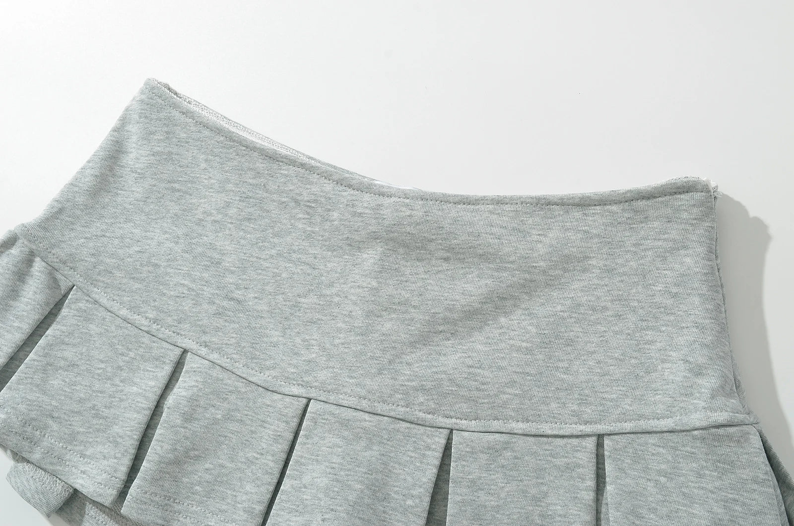 LIZAKOSHT  -  4 COLORS Y2K Side Zipper Grey Pleated Mini Skirt Sexy Low Waist Short Skater Skirts with shorts underwear