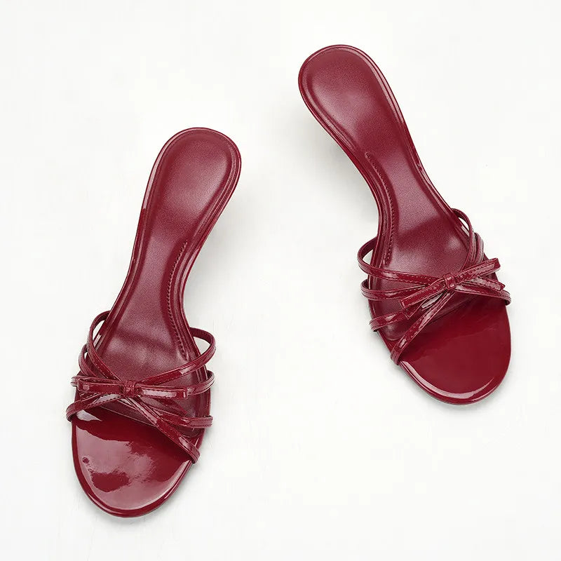 LIZAKOSHT  -  Spring New Brand Women Slipper Fashion Pointed Toe Slip On Mules Shoes Thin High Heel Ladies Elegant Nightclub Slides Pump