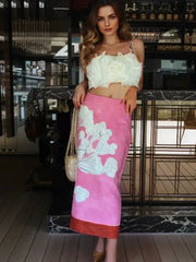 LIZAKOSHT  -  New Summer Female Chic Print Skirts Mid-Waist Zipper A-Line Woman Skirts Wild Causal Women's Straight Vintage Skirt Y2k