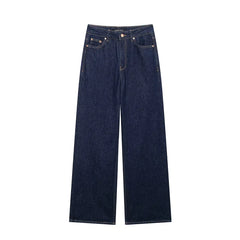 LIZAKOSHT  -  Casual Loose Wide Legs Trouser Baggy Jeans Pants Street Style Simple All-match Retro Women's Clothing Personality Trendy
