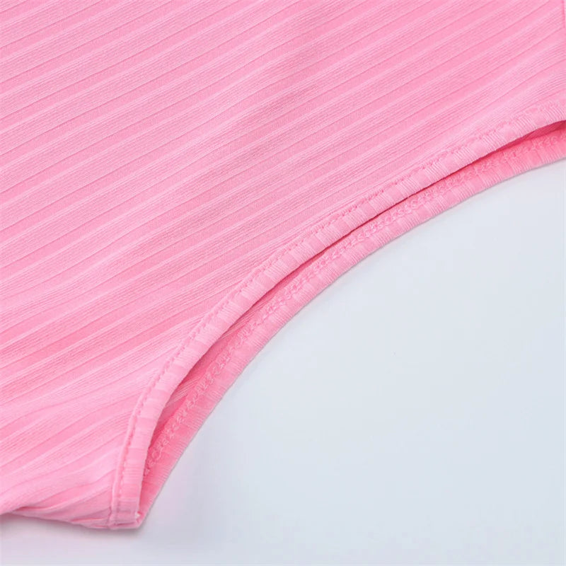 LIZAKOSHT  -  Bubble Dress Women Summer Solid Color Round Neck Sleeveless Ribbed Mini Dress y2k Clothes Going Out Party Dresses