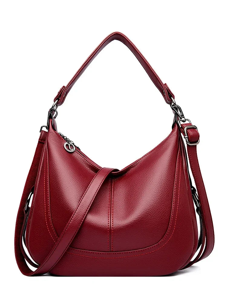 LIZAKOSHT  -  Luxury Womens Designer Handbags large Capacity pu leather Crossbody Bags for Woman Fashion Soft Skin Female Shoulder Bags