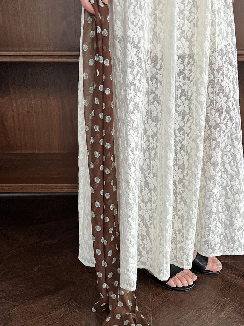 LIZAKOSHT  -  Cotton Blend Women Fashion Sleeveless Flower Long Dress Slim Body Sexy Elegant Spaghetti Strap Beige Maxi Dress Vestidos Clothes