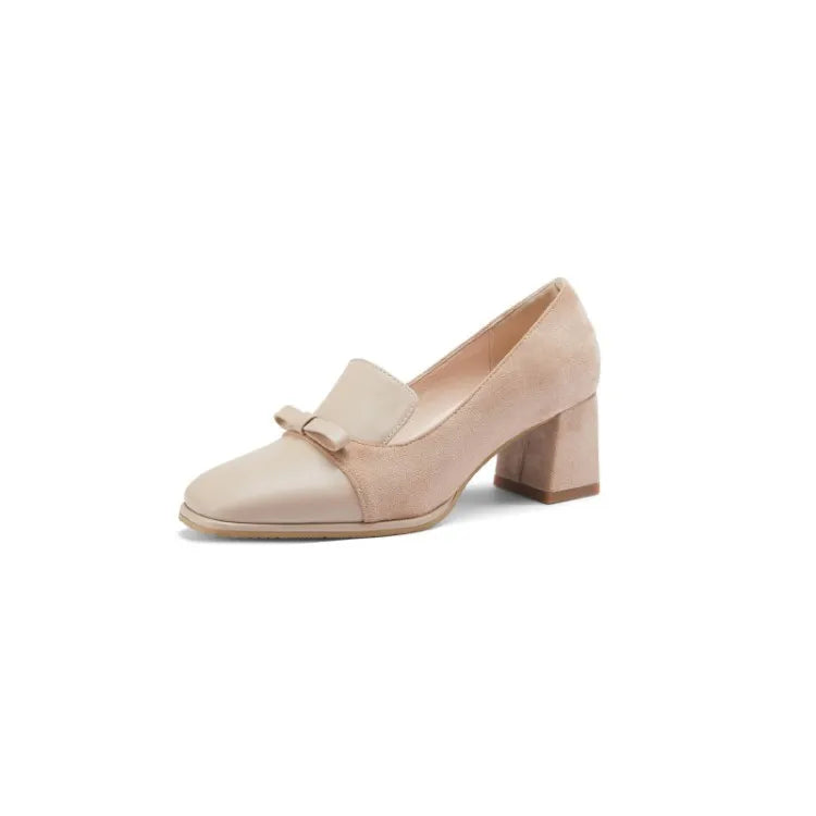 LIZAKOSHT  -  Casual Heels Shoes Lace-Up Sexy Pump Slip On Shallow Mouth Square Toe Chunky Sandals Clogs for Women Comfortable Gold Crossdress